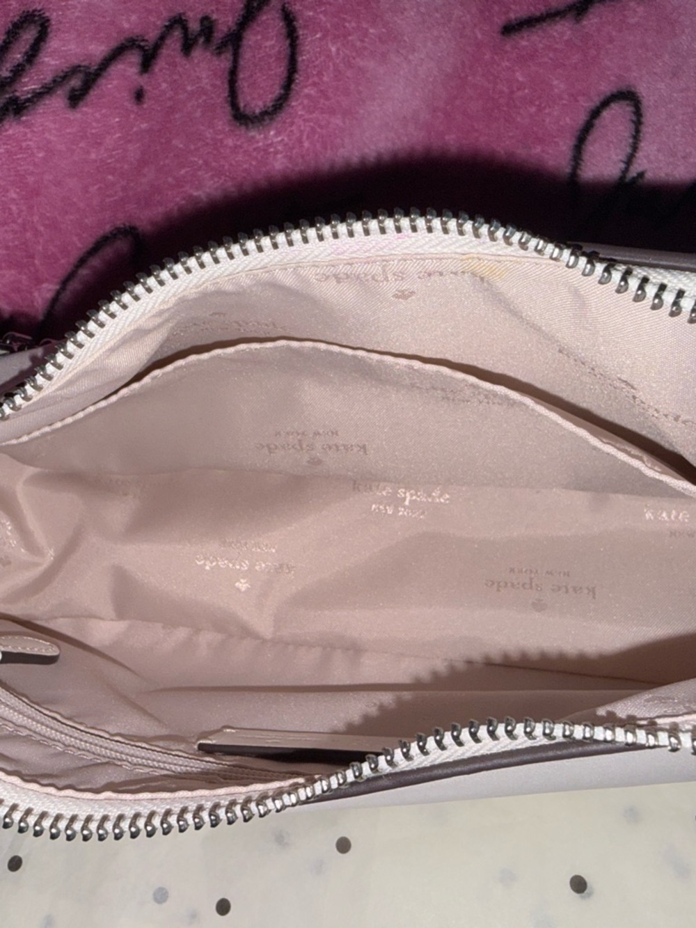 kate spade White Hello Kitty Leather Shoulder Bag with Red Bow - Picture 7 of 10